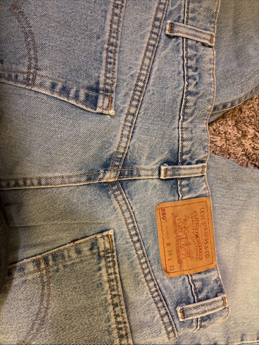 Levi’s Classic Light Blue Men’s Straight-Leg Jeans - W 34, L 33 - Picture 4 of 4